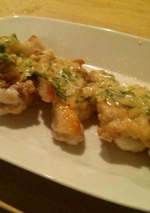 鶏肉の豆苗みそマヨかけ-レシピのメイン写真