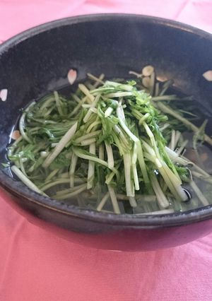 ５分で副菜☆水菜のさっと煮-レシピのメイン写真