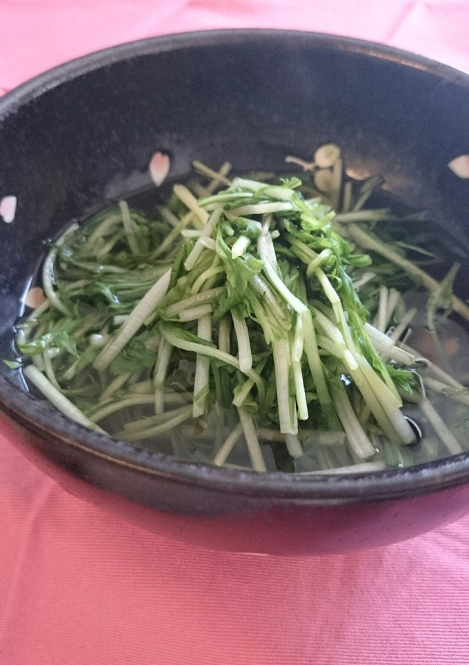 ５分で副菜☆水菜のさっと煮-レシピのメイン写真