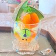 ゼリーとアイスのフルーツパフェ