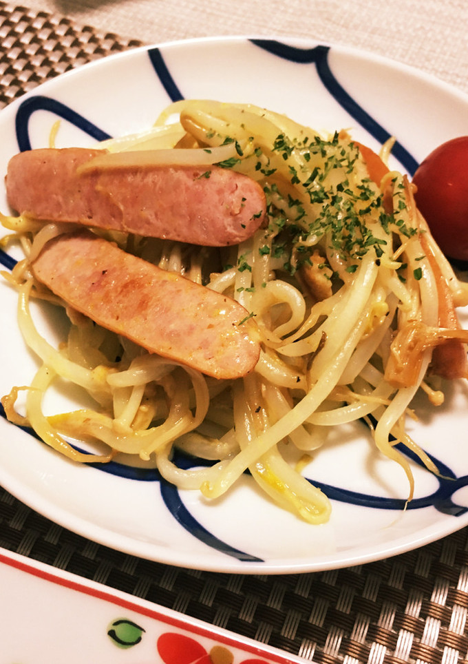 もやしときのこのカレーチーズ炒め-レシピのメイン写真