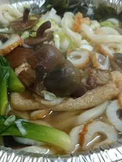 カンゾウ、キノコ等、具沢山な鍋焼きうどん-レシピのメイン写真