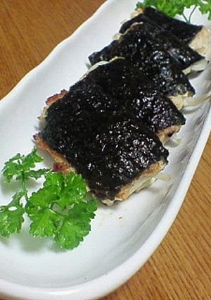 鶏のひき肉でつくねの磯辺焼き-レシピのメイン写真