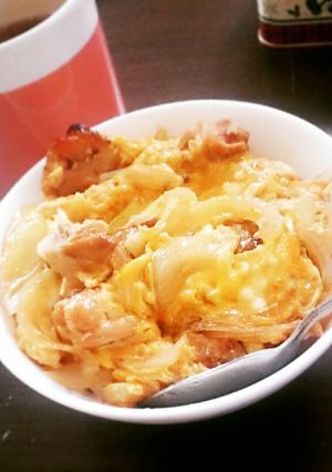 焼き鳥とめんゆつで簡単親子丼もどき-レシピのメイン写真