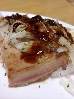 マグロのたたき?ステーキ?(´>∀<`)-レシピのメイン写真