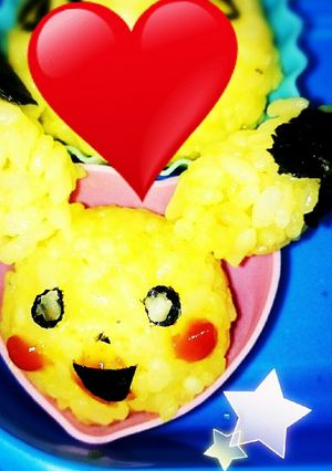 ポケモンキャラ弁ピカチューおにぎり-レシピのメイン写真