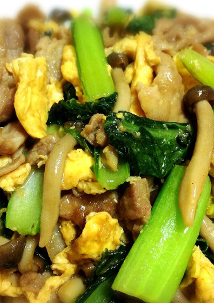 ご飯と相性抜群♬豚肉と小松菜炒め-レシピのメイン写真