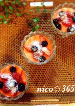 春香る♡いちごと甘酒のパンナコッタ-レシピのメイン写真
