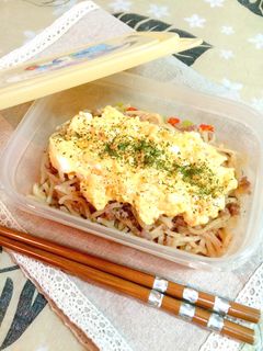 マヨたま&肉そぼろで☆マヨたらこ焼きそば-レシピのメイン写真
