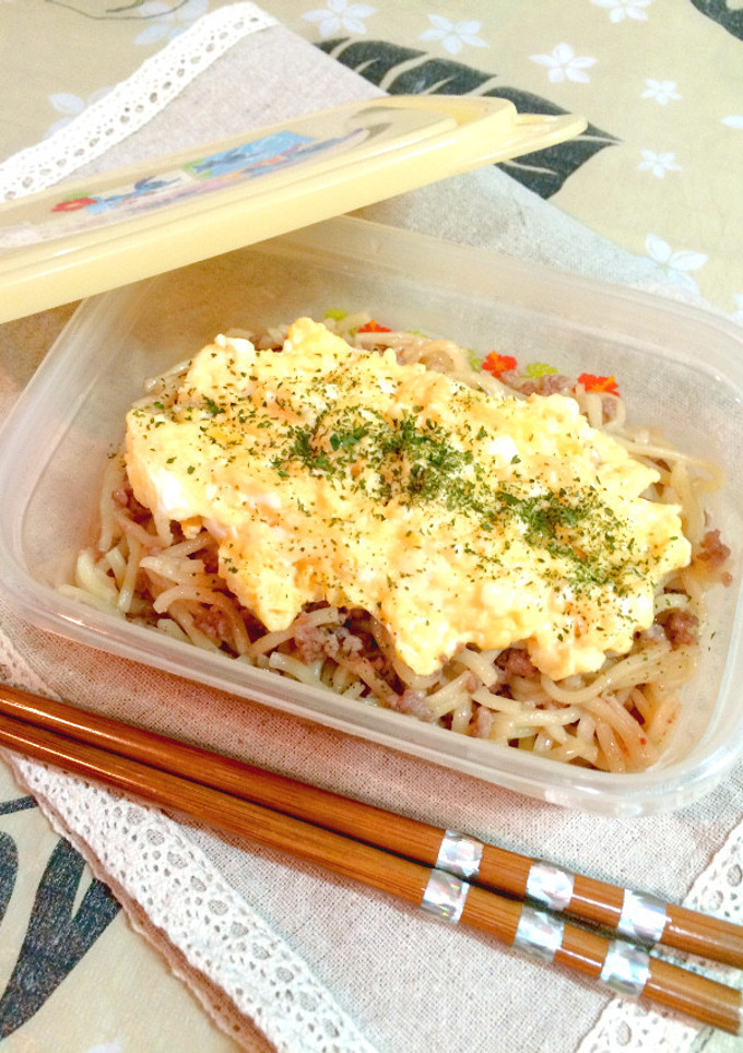 マヨたま＆肉そぼろで☆マヨたらこ焼きそば-レシピのメイン写真