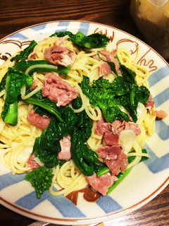菜の花と生ハムのパスタ-レシピのメイン写真