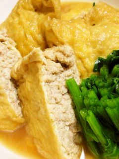 豆腐と豚挽き肉あんの稲荷煮。-レシピのメイン写真