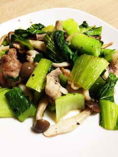 チンゲン菜と豚肉の炒めもの-レシピのメイン写真