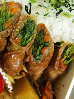 お弁当に♪焼肉のタレで簡単☆豆苗の肉巻-レシピのメイン写真