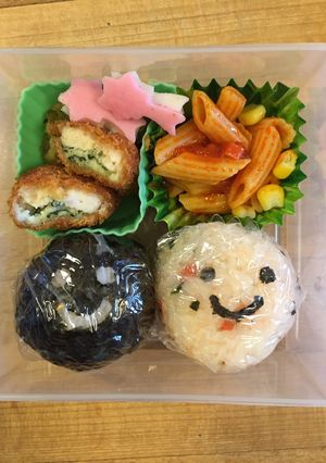 キャラ弁おにぎり 白ちゃん黒ちゃん-レシピのメイン写真