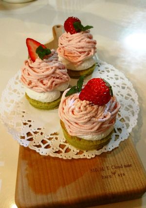 ひなまつり♡いちごレアチーズ♡モンブラン-レシピのメイン写真