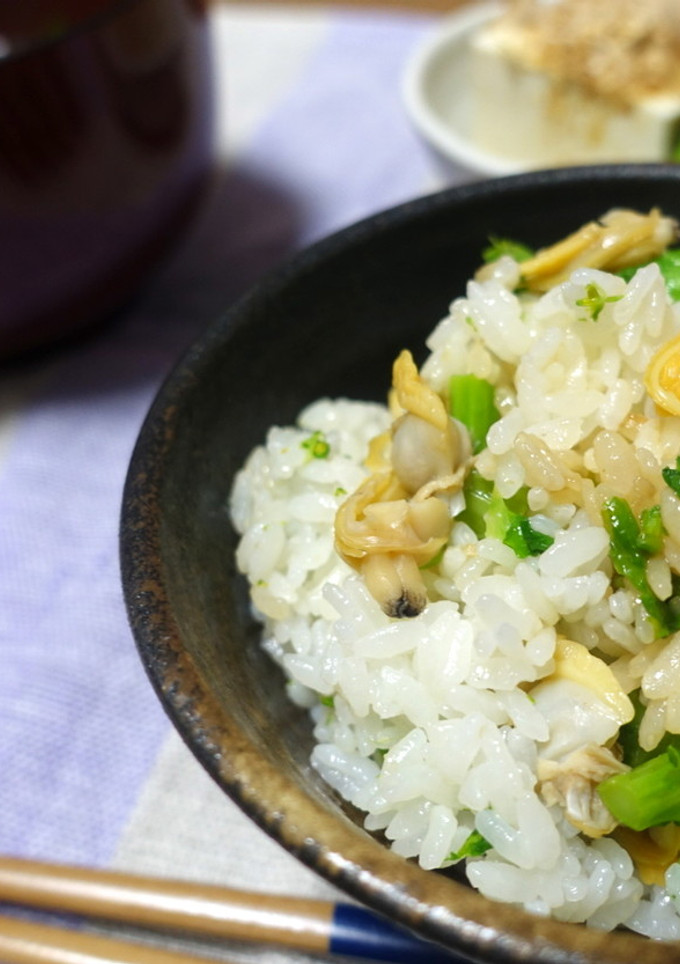 春の混ぜご飯〜あさりと菜の花で-レシピのメイン写真
