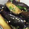 なすの生姜焼き、しそ風味。