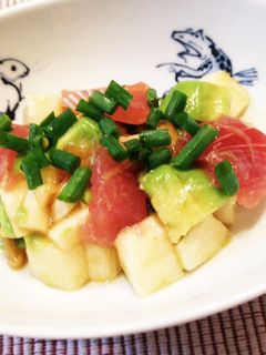 アボカドと長芋とマグロの☆なめ茸和え-レシピのメイン写真