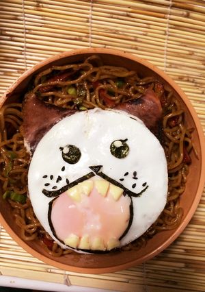 キャラ弁 焼きそば ライオン 弁当-レシピのメイン写真