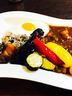 簡単!揚げ野菜と雑穀米でカラフルカレー-レシピのメイン写真