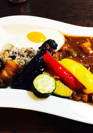 簡単！揚げ野菜と雑穀米でカラフルカレー-レシピのメイン写真