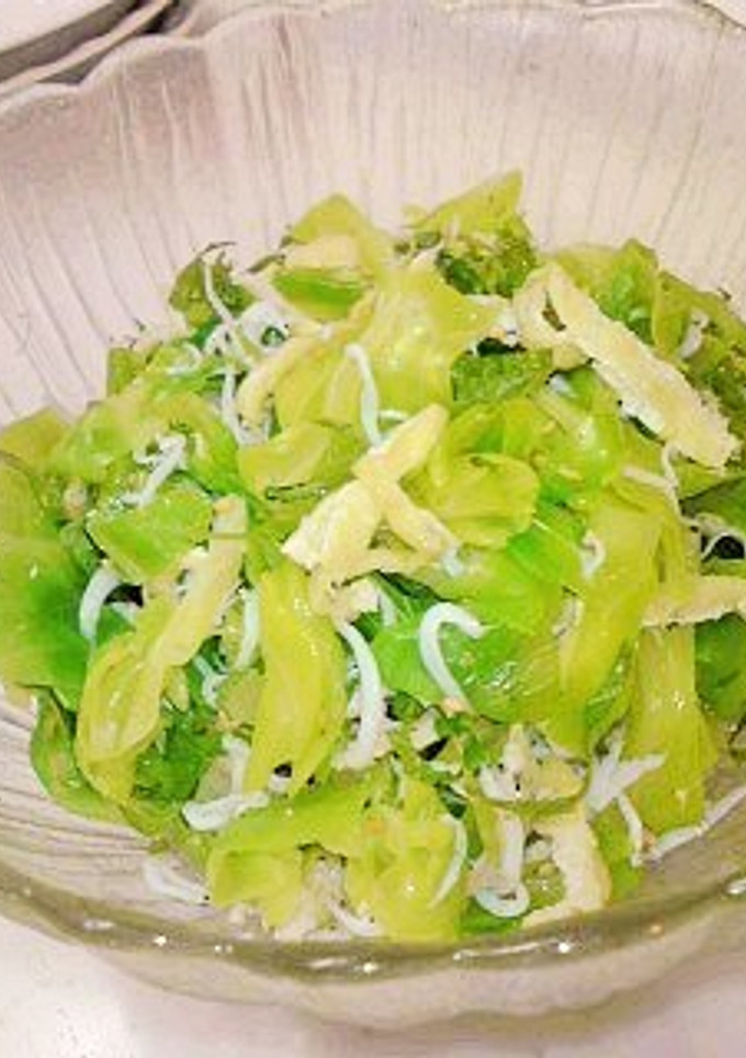茹でキャベツとしらすと油揚げのサラダ-レシピのメイン写真