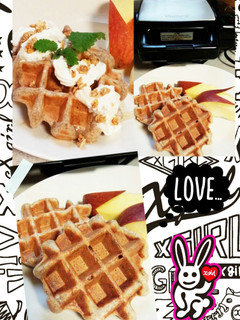 ライ麦全粒粉のもちもちワッフル-レシピのメイン写真
