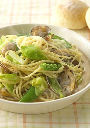 簡単!春キャベツとあさりのスープパスタ-レシピのメイン写真