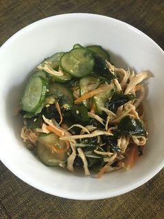 簡単ヘルシー!鶏むね肉の中華風酢の物!-レシピのメイン写真