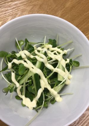 貝割れ菜ときゅうりのサラダ-レシピのメイン写真