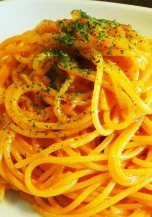 市販ソースで簡単！海老トマチーズパスタ-レシピのメイン写真