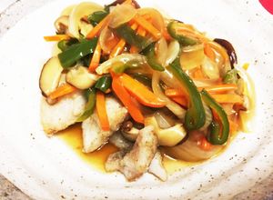 万能♡野菜甘酢あん♡鮭、鱈、厚揚げなどに-レシピのメイン写真