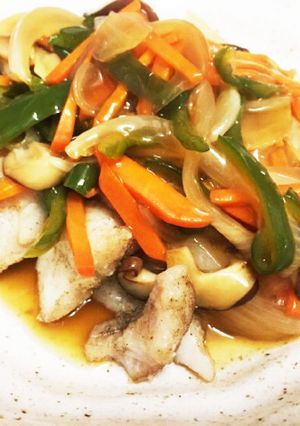 万能♡野菜甘酢あん♡鮭、鱈、厚揚げなどに-レシピのメイン写真