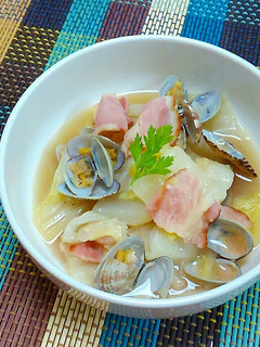 白菜とあさりのコンソメ蒸し-レシピのメイン写真