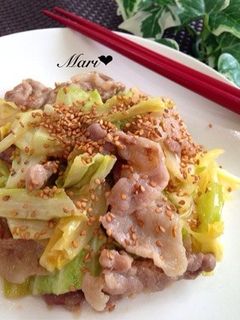 ご飯が進む♡豚バラとキャベツの味噌炒め-レシピのメイン写真