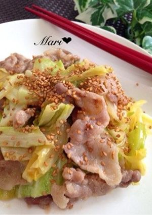 ご飯が進む♡豚バラとキャベツの味噌炒め-レシピのメイン写真