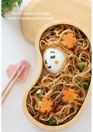 焼きそばヘアの女の子♪キャラ弁-レシピのメイン写真