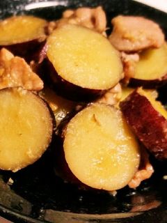 さつまいもと豚肉のみそ煮-レシピのメイン写真