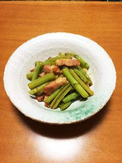 春菊の茎のマヨ炒め-レシピのメイン写真