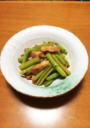 春菊の茎のマヨ炒め-レシピのメイン写真