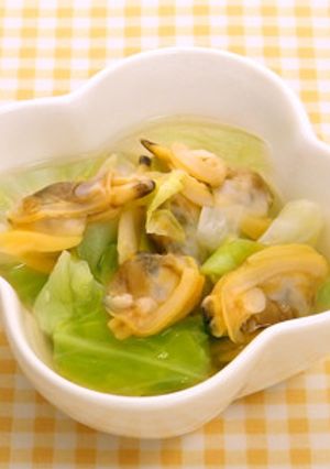 ☆春キャベツとあさりの煮物☆-レシピのメイン写真