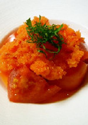 博多のトマトのにんじんおろし和え-レシピのメイン写真