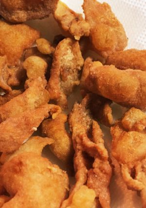 男のつまみ 簡単！鶏皮パリパリ揚げ-レシピのメイン写真