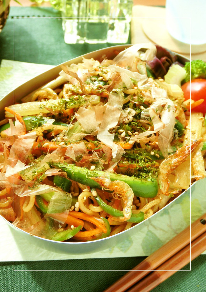 レンジで簡単❢野菜×桜えびの焼きそば-レシピのメイン写真