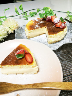 ホワイトデー!いちごカルピスチーズケーキ-レシピのメイン写真