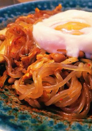 旨辛！ヘルシー納豆キムチしらたき-レシピのメイン写真