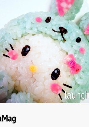 キャラ弁 うさぎキティー-レシピのメイン写真