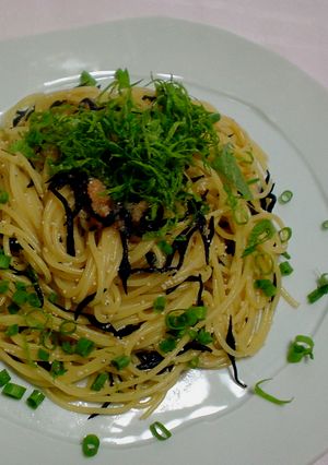 ひじき明太スパゲティ-レシピのメイン写真