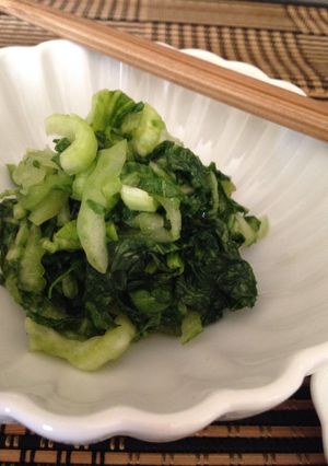 超簡単！昆布茶deチンゲン菜の浅漬け-レシピのメイン写真